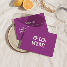 Moderne Lila Retro Groovy Bright Bold Wedding