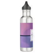 Moderne Lila-rosa Abstrakte Monogramm Edelstahlflasche (Links)