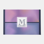 Moderne Lila-rosa Abstrakte Monogramm Fußmatte (Vorderseite)