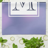 Moderne Lila-rosa Abstrakte Monogramm Geschirrtuch (Gefaltet)