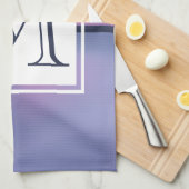 Moderne Lila-rosa Abstrakte Monogramm Geschirrtuch (Viertel Falte)