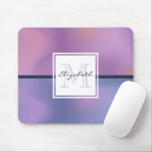 Moderne Lila-rosa Abstrakte Monogramm Mousepad (Mit Mouse)