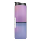 Moderne Lila-rosa Abstrakte Monogramm Thermosbecher (Nach rechts gedreht)