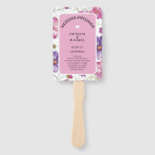Moderne lila rosa Blumen Hochzeitsprogramm Fächer (Vorderseite)