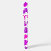 Moderne Lila rosa Doodled Hearts Valentine Name Case-Mate iPhone Hülle (Rückseite / Links)