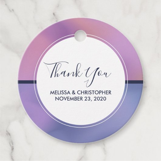 Moderne Lila & rosa Dreharbeiten Abstrakt Danke Geschenkanhänger (Vorderseite)