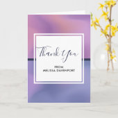 Moderne Lila & rosa Dreharbeiten Abstrakt Danke Karte (Gelbe Blume)