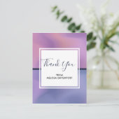 Moderne Lila & rosa Dreharbeiten Abstrakt Danke Postkarte (Stehend Vorderseite)