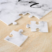 Moderne lila Rosa Glitzer Lippen Kuss Name Puzzle (Seite)