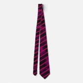 Moderne, Lila rosa Streifen Monogram Neck Tie Krawatte (Rückseite)