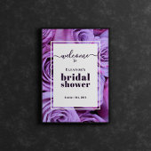 Moderne Lila Rose Brautparty Welcome Poster