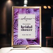 Moderne Lila Rose Brautparty Welcome Poster
