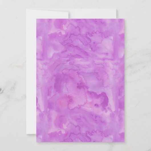 Moderne Lila Rose Quinceanera Einladungen (Rückseite)