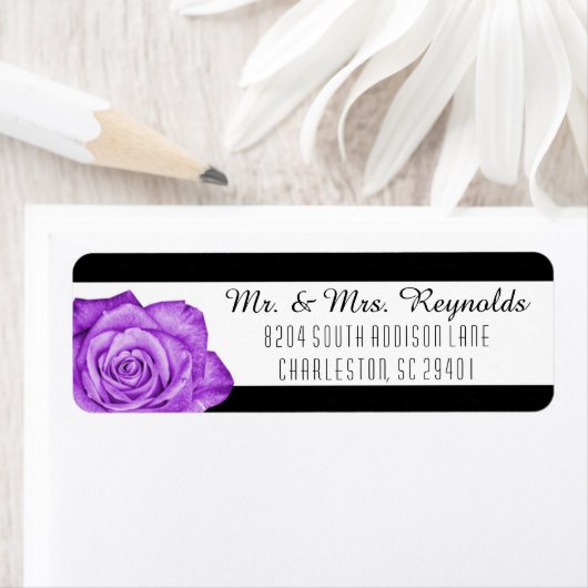 Moderne Lila Rose Schwarz & Weiß Streifen kundensp (Insitu)