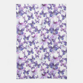 Moderne Lila Schmetterlinge Geschirrtuch (Vertikal)