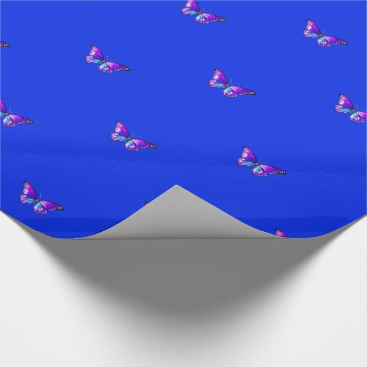 Moderne Lila Schmetterlingsverpackungspapier Elec. Geschenkpapier (Ecke)