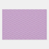 Moderne Lila Schwarz-weiß geometrische japanische  Geschenkpapier Set (Vorderseite)