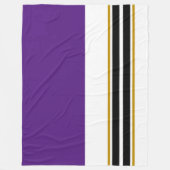 Moderne Lila schwarze Kanten auf Weiß Fleecedecke (Vorderseite)