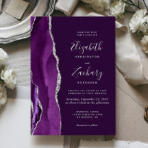 Moderne, Lila Silber-Agate-Hochzeit