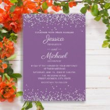 Moderne Lila Silberhochzeit