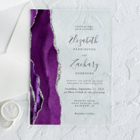 Moderne Lila Silver Agate Hochzeit