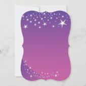 Moderne Lila-Star-Kinderdusche - Einladung (Rückseite)