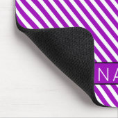 Moderne Lila Streifen Mousepad (Ecke)