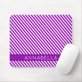 Moderne Lila Streifen Mousepad (Mit Mouse)