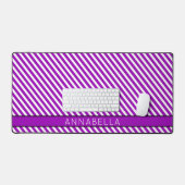 Moderne Lila Streifen Schreibtischunterlage (Tastatur & Maus)