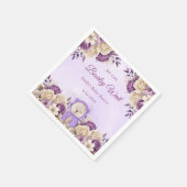 Moderne lila Teddy Bear Baby Dusche Serviette (Ecke)