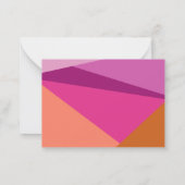 Moderne, Lila Terracotta Dekoration Mitteilungskarte (Rückseite)