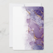 Moderne lila Tinte Watercolor Einladung (Rückseite)