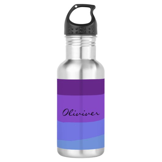 Moderne Lila Tone-Wüste Edelstahlflasche (Vorderseite)