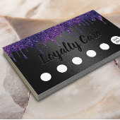 Moderne Lila Tropfen Beauty Salon Treuekarte