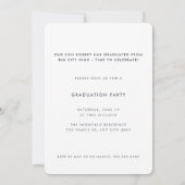 Moderne Lila Typografie Foto 2022 Abschluss Einladung (Rückseite)