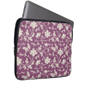 Moderne lila u. Sahneblumenlaptop-Hülse Laptopschutzhülle (Vorne Rechts)