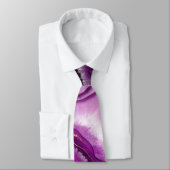 Moderne Lila und Gold Agate Men's Krawatte (Gebunden)