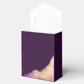 Moderne Lila und goldene Abstrakte Hochzeit Geschenkschachtel (Geöffnet)