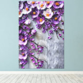 Moderne Lila und graublütige Leinwand (Insitu (Holzboden))