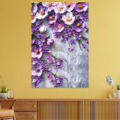 Moderne Lila und graublütige Leinwand (Insitu (Wohnzimmer))