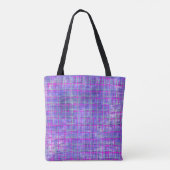 Moderne lila und rosa Rasterlinien abstrakt Tasche (Rückseite)