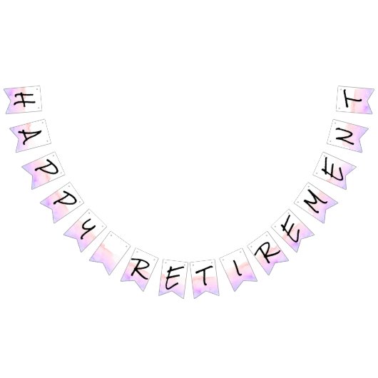 Moderne Lila und rosa Wasserfarben glückliche Pens Wimpelkette (Alle)