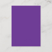 Moderne lila und violette florale QR-Code-Hochzeit Begleitkarte (Rückseite)