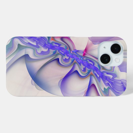 Moderne Lila und weiße Abstrakte Wasserfarbe Case-Mate iPhone Hülle (Rückseite (Horizontal))