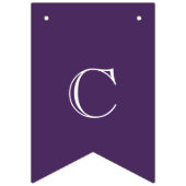 Moderne Lila und weiße Glückwünsche Wimpelkette (Erste Fahne)