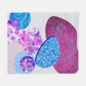 Moderne lila und zyklische Formen Fleecedecke (Vorderseite (Horizontal))