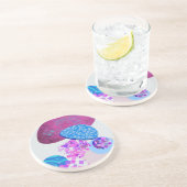 Moderne lila und zyklische Formen Getränkeuntersetzer (Seite)