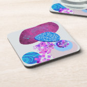 Moderne lila und zyklische Formen Getränkeuntersetzer (Linke Seite)