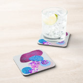 Moderne lila und zyklische Formen Getränkeuntersetzer (Rechte Seite)