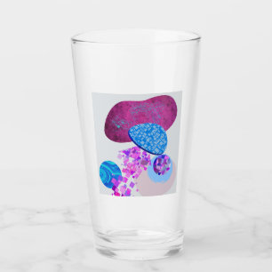 Moderne lila und zyklische Formen Glas